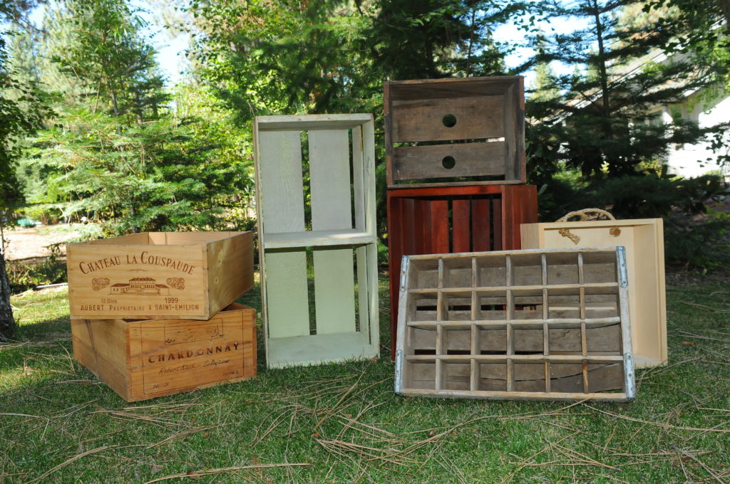 Wood crates, Assorted sizes $5-$10 